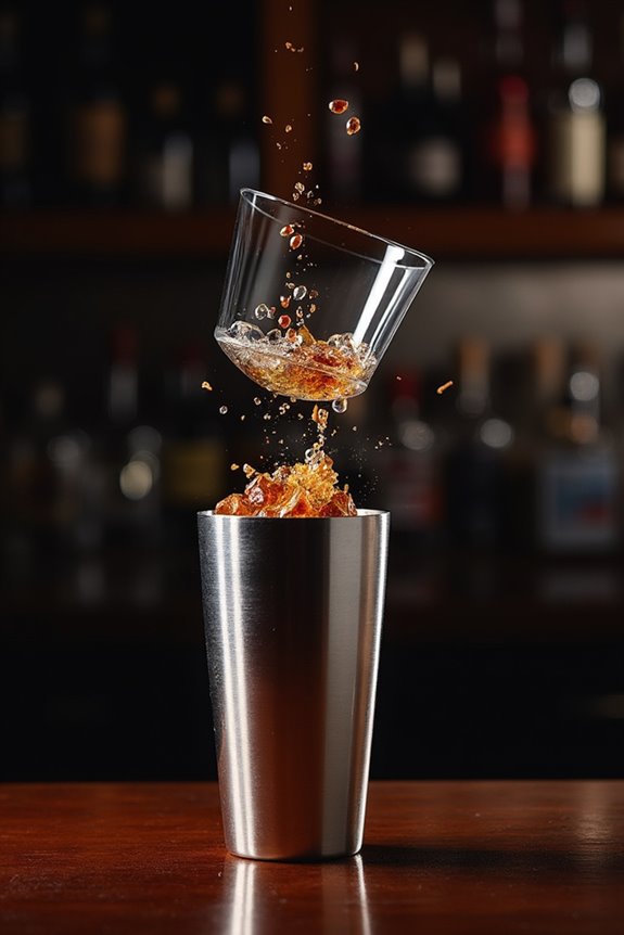 boston shaker cocktail preparation