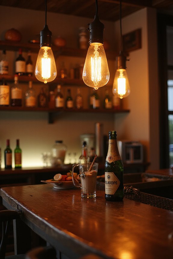 choosing home bar lighting