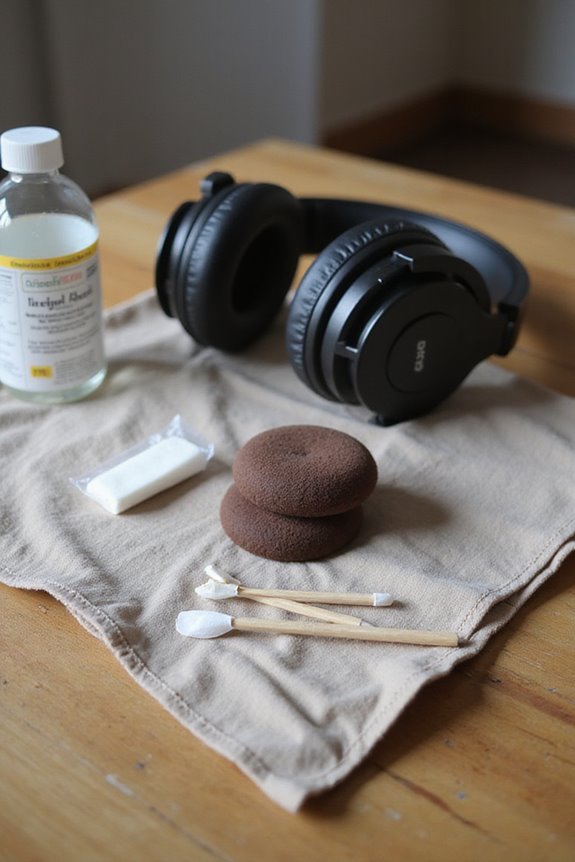 clean and maintain headphones
