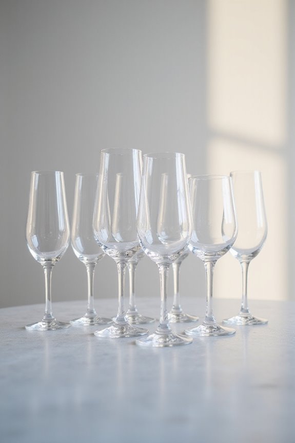 elegant crystal wine glasses