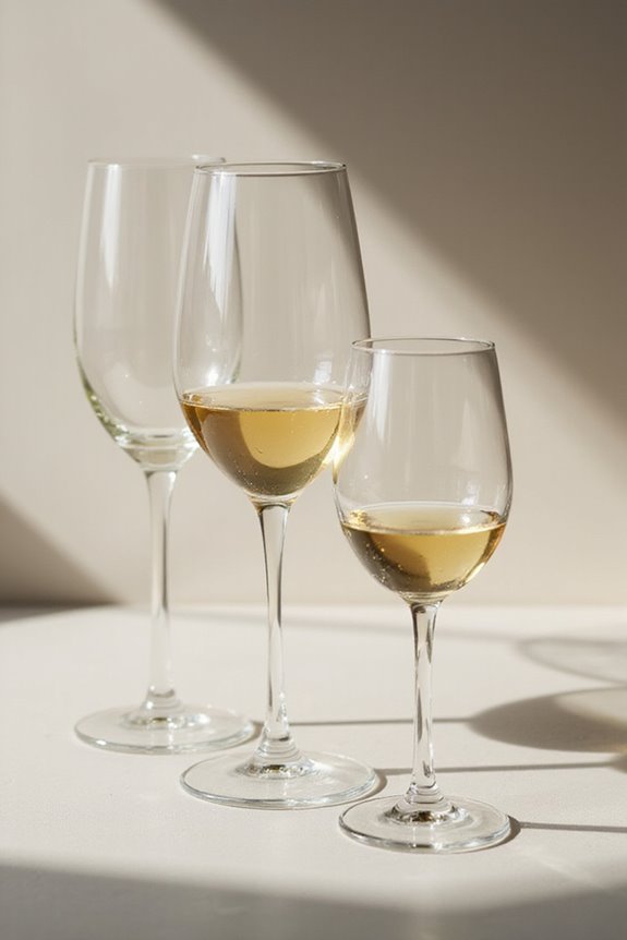 elegant wine glasses selection