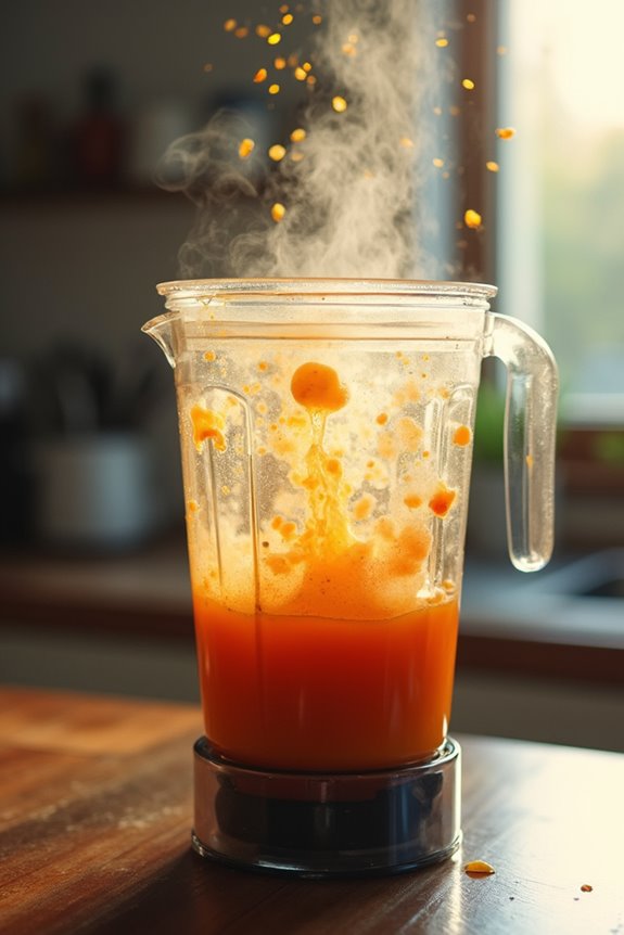 hot liquid blending safety