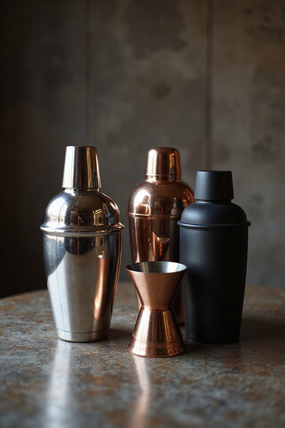 materials impacting cocktail shakers