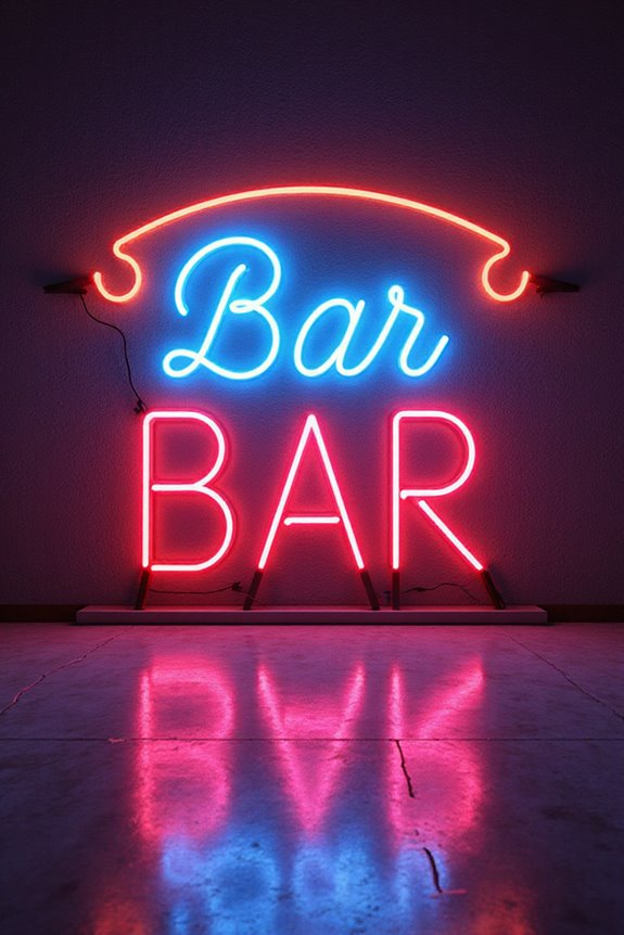 stylish neon bar signs