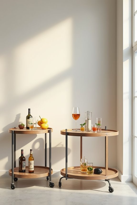 stylish portable bar carts