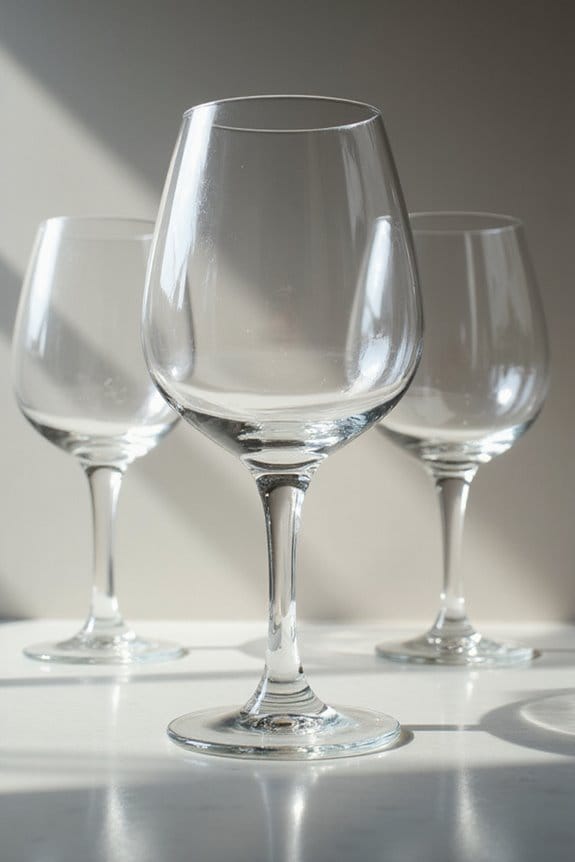 stylish wine glasses selection