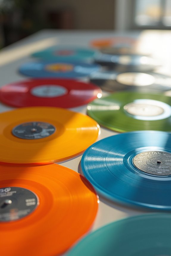 vibrant vinyl record collection