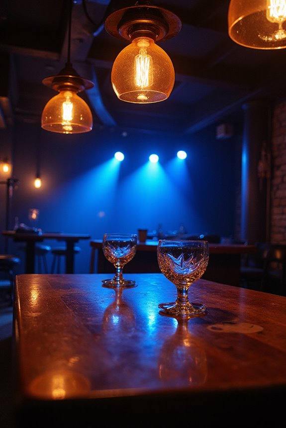 warm lighting enhances ambiance